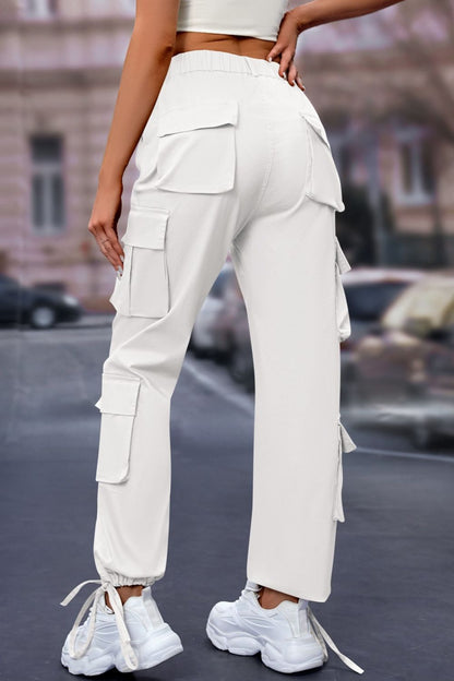 Mandy Elastic Waist Cargo Pants