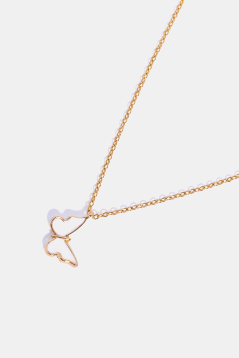 Butterfly Pendant Copper 14K Gold-Plated Necklace