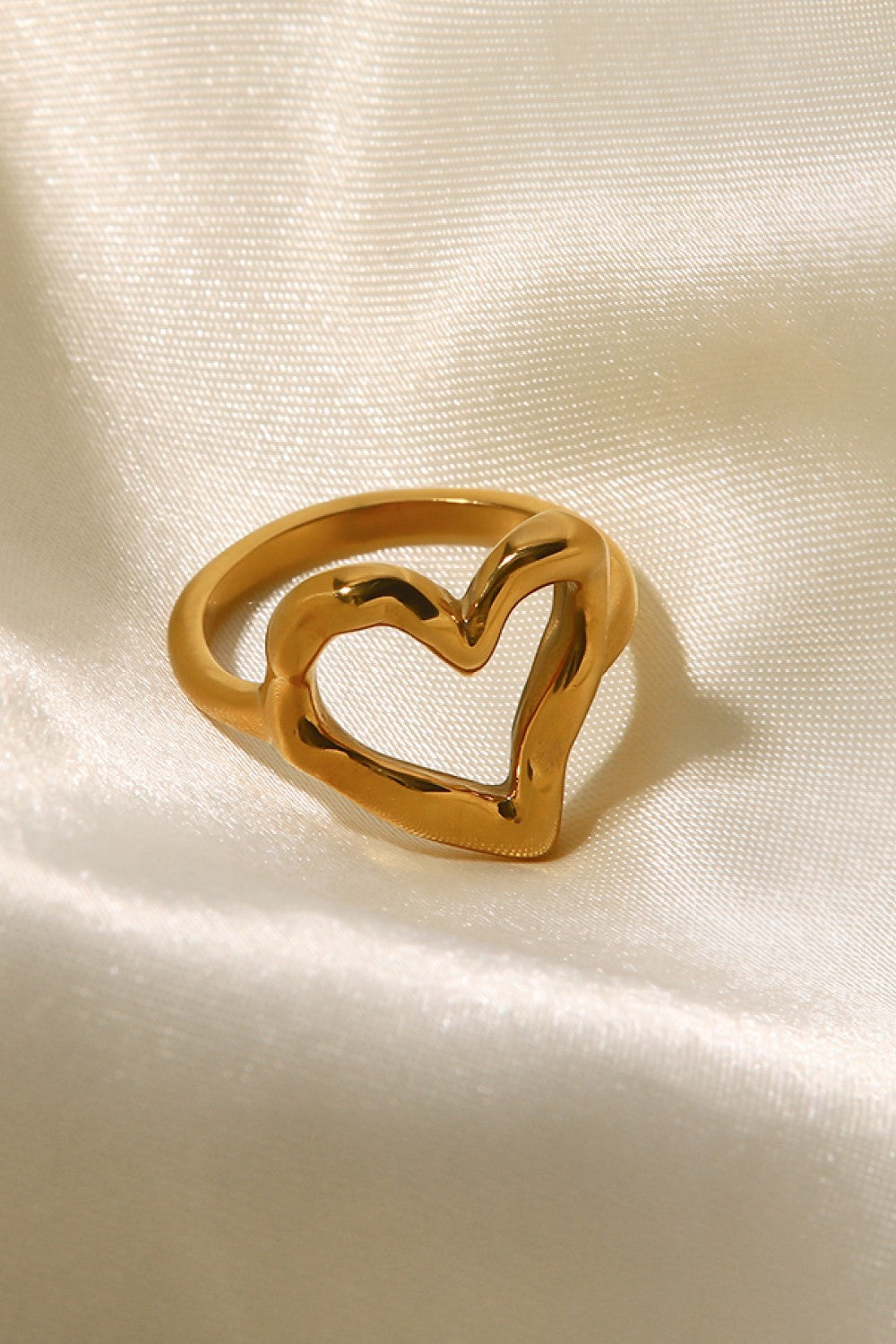 Gold Plated Heart-Shaped Ring