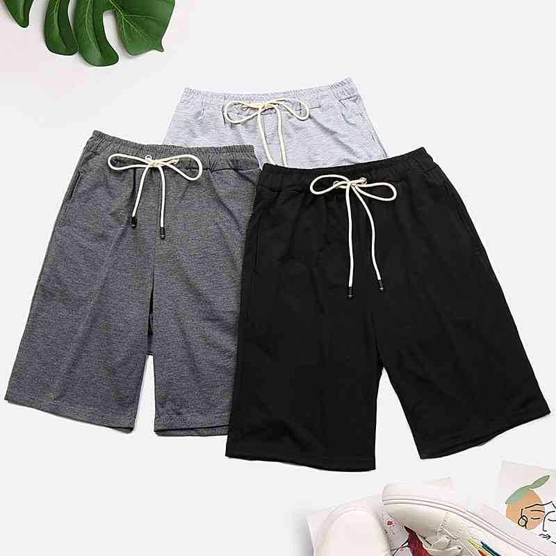 Drawstring Waist Three-Piece Shorts Set