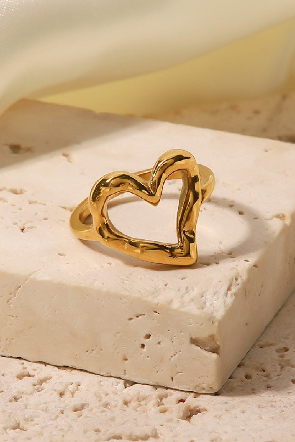 Gold Plated Heart-Shaped Ring